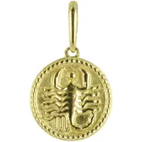 New Bling 9NBG-0280 Gouden Sterrenbeeld - Schorpioen - 10 mm Doorsnee - 14 Karaat - Goud