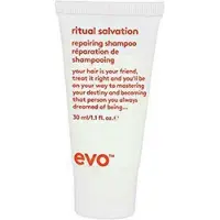 Evo Ritual Salvation Repairing Shampoo - Reinigt zachtjes, behandelt beschadigd en broos haar en beschermt de kleur - Reisformaat, 30 ml / 1,01 fl.oz
