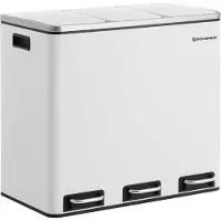 Mazazu MIRA Home - Pedaalemmer - Pedaalemmer wit - Keuken - Plastic - 61,5x31,5x56