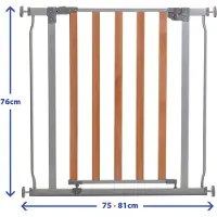 Kinderveiligheidswinkel Traphekje Dreambaby 'Cosmopolitan' (grijs/hout)