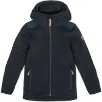 Fjällräven - Kid's Keb Fleece Hoodie - Wollen vest 116, blauw/zwart