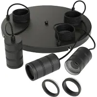 Bommel Wonen Ophangsysteem (rond - 3 lichts) Retro Pendant E27