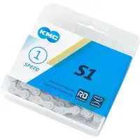Kmc ketting - singlespeed - roestbestendig - 112 schakels - mat zilver