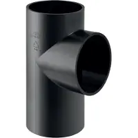 Geberit PE T-stuk met drie aansluitingen 88,5° 90/75 mm