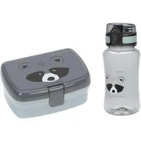 Lassig Lunch Box+water Bottle Grijs Kinderen