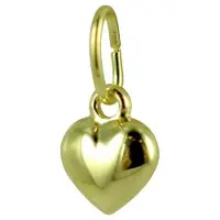 New Bling 9NBSAM-G210084 Gouden Hanger - Dames - Hartje - Bol - 7 x 6 mm - Bedel - 14 Karaat - Goud