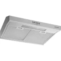 Concept 50cm OPP1250SS zilver Afzuigkap LED verlichting