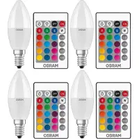 Osram 4x LED lamp E14 | Kaars B40 | Mat | RGB + 2700K | Dimbaar | 4.9W (40W)