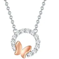 Rafaela Donata Ketting rose-goud / zilver / transparant