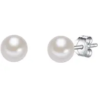 Valero Pearls Oorbellen zilver / parelwit