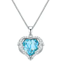 Rafaela Donata Ketting lichtblauw / zilver