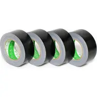 Nichiban gaffa / duct tape 50mm x 25m zwart - 4 rollen