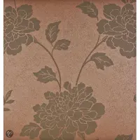 Dutch Wallcoverings Bloem - Brons/bruin