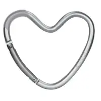 Dooky Universal Hook Tassenhaak Hartvorm Silver (mat)