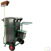 V-Part Containerkar compleet met 1x 240 liter container en accessoires