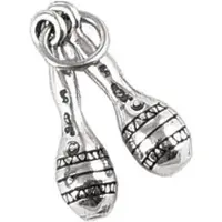 Aim Zilveren hanger maracas