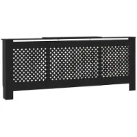 vidaXL Radiatorombouw 205 cm MDF zwart