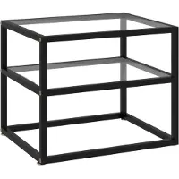 vidaXL Wandtafel 50x40x40 cm gehard glas transparant