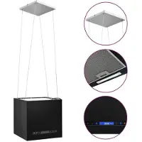 vidaXL Afzuigkap hangend met aanraaksensor lcd 37 cm staal