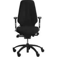 RH Bureaustoel Logic 400 8S Armleggers - Stof Zwart - Frame Zwart