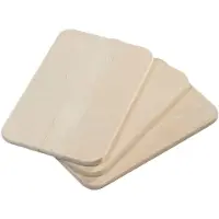 Kesper Brood en Ontbijtplankjes set - 3x stuks - berkenhout - 23 x 15 x 1 cm - naturel kleur - extra hoge kwaliteit