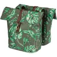 Basil Ever-Green - Dubbele fietstas - 32 Liter - Waterafstotend materiaal - Gerecycled PET polyester - Groen