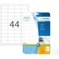 Herma Premium 5051 permanent hechtende etiketten A4 48,3 x 25,4 mm wit (1100 etiketten)