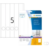 Herma ordneretiketten A4, 297 mm lang, permanent hechtend/bedrukbaar, 125 stuks, wit