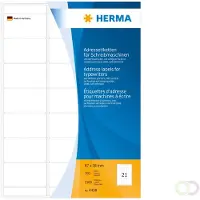 Herma Adresetiketten voor schrijfmachines, A4, 67 x 38 mm, permanent hechtend