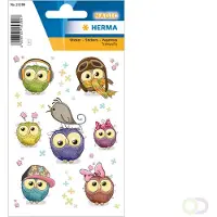 Herma Stickers leuke uilen, transpuffy - 10 stuks