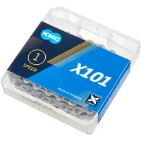 Kmc Ketting single speed X101 Silver 112 schakels - zilver