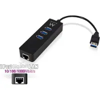 Ewent 3 Poorts Usb-A 3.0 Hub Met Gigabit Ethernet