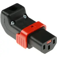 ACT SFO67A C13 IEC Lock+ Rewireable Omhoog/Omlaag Haaks Connector
