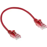 ACT DC9501 LSZH U/UTP CAT6 Datacenter Slimline Patchkabel Snagless | RJ45 Connectoren | Rood | 1 meter