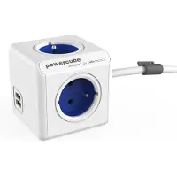 Allocacoc PowerCube Extended USB Blue 1,5m cable (FR)