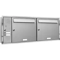 Brulo Twee adressen groot type 2_Brievenbus met intercompaneel inbouw_2_adressen__RVS