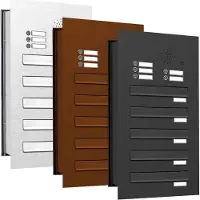 Brulo Inbouw met intercom 5 adressen_Brievenbus met intercompaneel inbouw_5_adressen__RVS