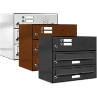 Brulo Brievenbus 2 klein_Brievenbus met intercompaneel _2_adressen__RVS