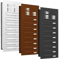 Brulo Inbouw met intercom 8 adressen_Brievenbus met intercompaneel inbouw_8_adressen__RVS