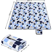 Detex Picknickdeken Vierkantjes/Blauw 2x2m