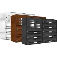 Brulo Brievenbus 8 klein_Brievenbus met intercompaneel _8_adressen__RVS
