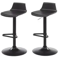 Vente-unique Set van 2 barkrukken CALAS - Polypropyleen - Zwart
