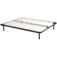 Vente-unique Lattenbodem - te monteren 140 x 200 cm - 2 x 19 latten - met poten - zwart