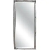 Vente-Unique.nl Grote spiegel met lijst ELVIRE - Eucalyptushout - 80 x 190 cm - Kleur: zilver