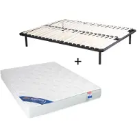 Vente-unique Set lattenbodem + schuimmatras ZEUS van DREAMEA - 15 cm dik - 140x200 cm