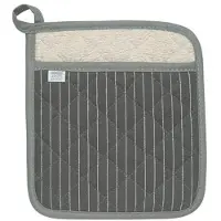 Now Designs Pinstripe Granite pannenlap 20 x 20 cm katoen grijs