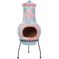 Outtrade RedFire Kachel Colima, klei, zeeblauw/rood, model 86031