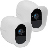 Kwmobile 2x hoesje geschikt voor Arlo Pro / Pro 2 Smart - Siliconen hoes voor beveiligingscamera - Beschermhoes in wit