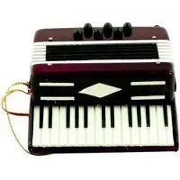 Aim Kerstversiering accordeon bordeauxrood