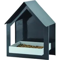Esschert Design Voederhuisje Muurvoedertafel Antraciet/wit design - - FB406 - Vogelvoederhuisje voor Vogels